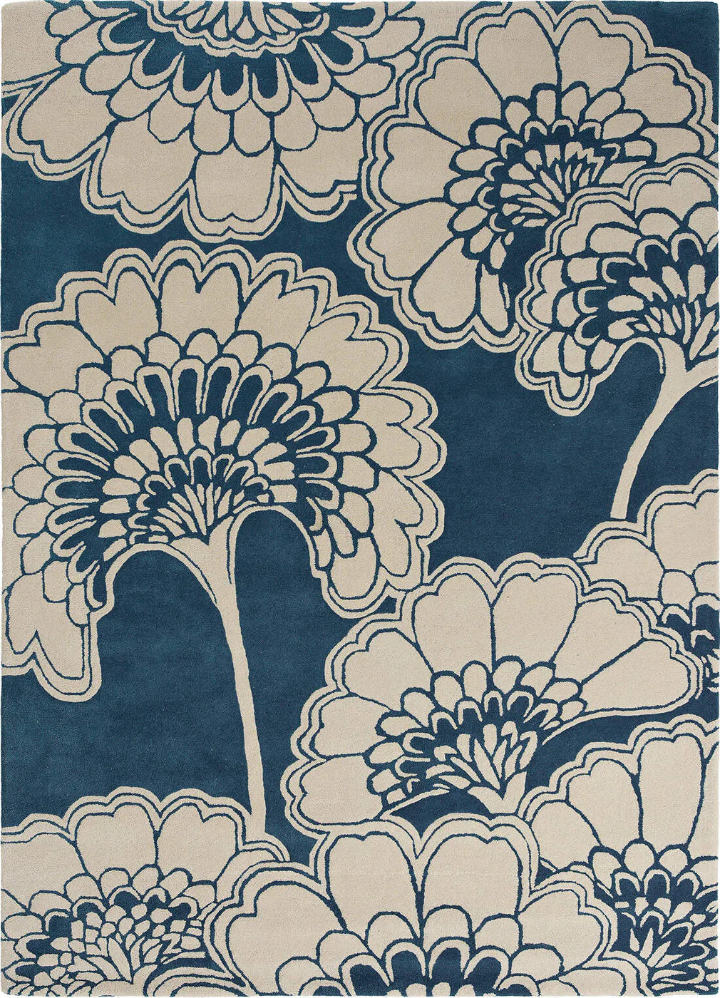 Florence Broadhurst Japanese Floral Midnight 039708