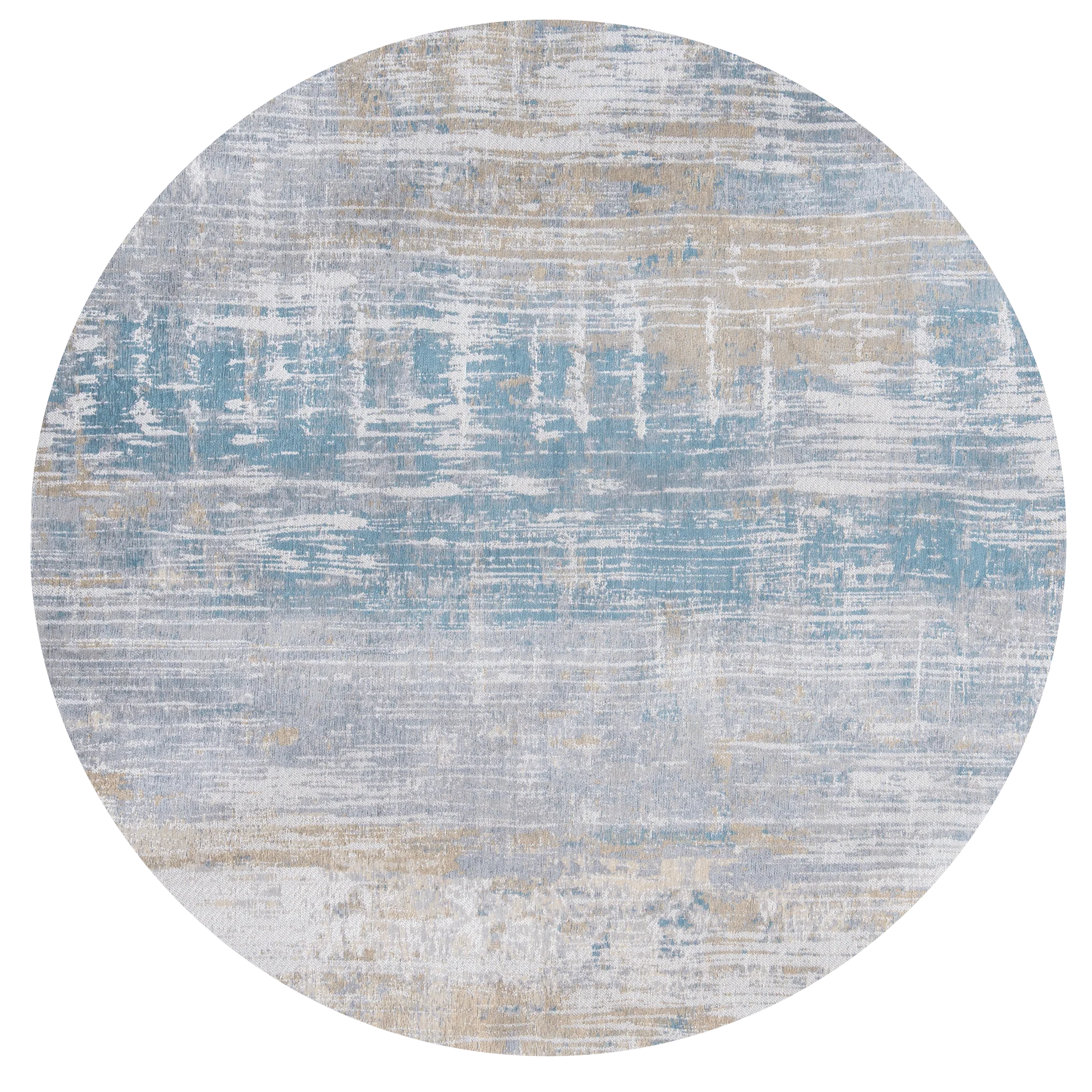 Louis de Poortere Atlantic Streaks Round Long Island Blue 8718