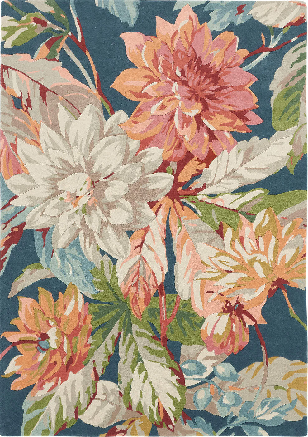 Sanderson Dahlia & Rosehip Teal 050608