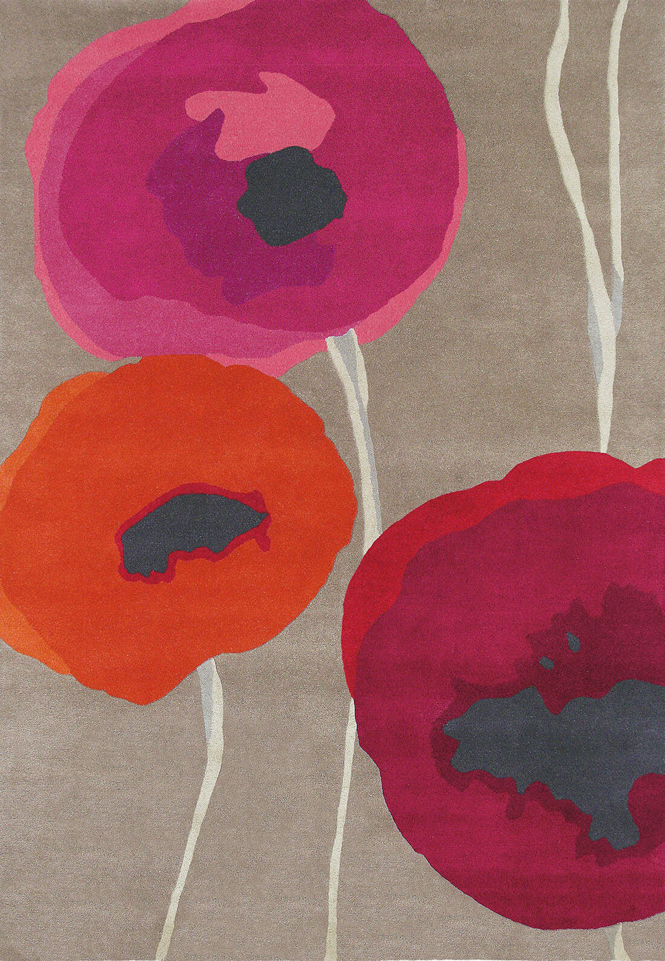 Sanderson Poppies Red Orange 45700